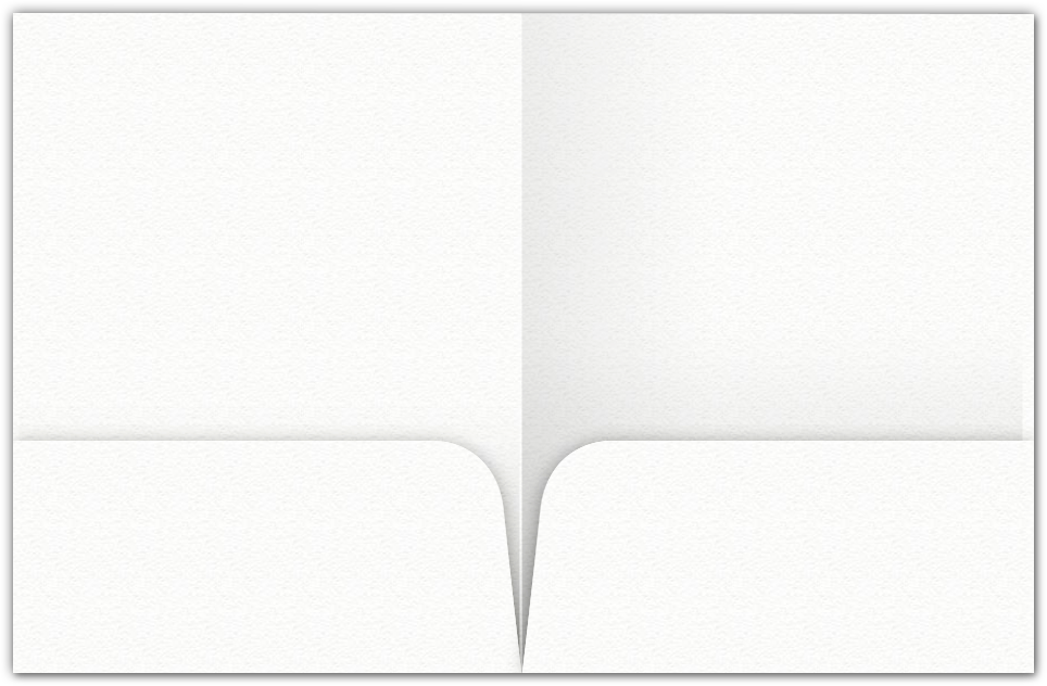 White Felt 80lb 9 x 12 Two Pocket Folders with 4 Inch Round Corner Pockets