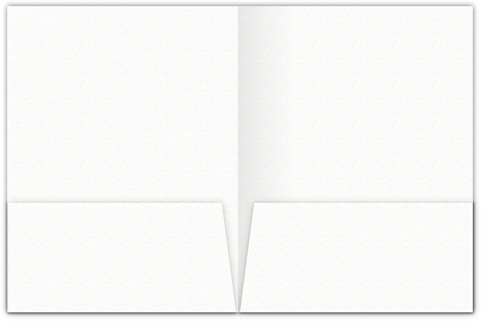 White Felt 80lb 9 x 12 Two Pocket Folders with 4 Inch Pockets