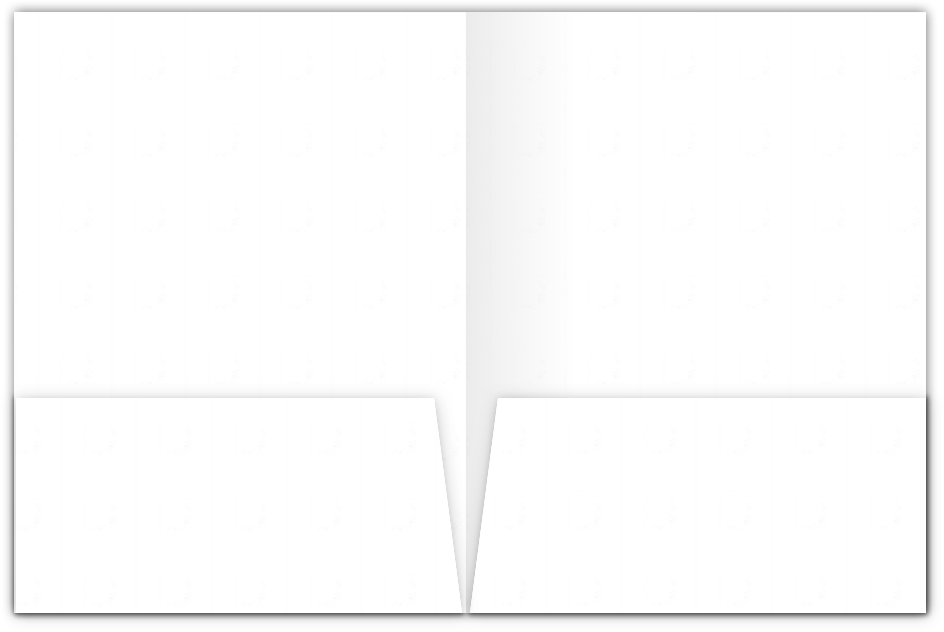 White Recycled Smooth 80lb 9 x 12 Two Pocket Folders with 4 Inch Pockets