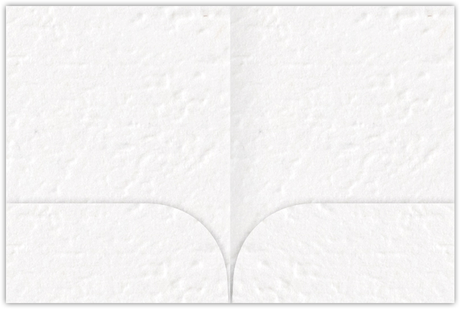 White Cordwain 90lb 9 x 12 Two Pocket Folders with 4 Inch Curved Pockets