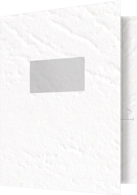 White Cordwain 90lb 9 1/2 x 11 3/4 Two Pocket Folders with 4 1/2 Inch Pockets and 1 Inch Reinforced Top and Edges