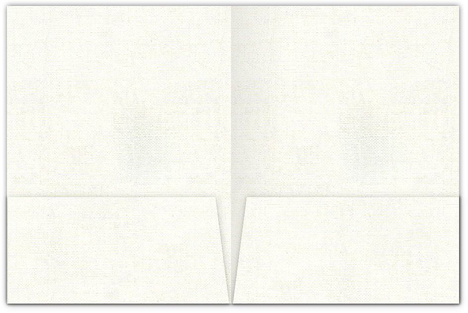 White Hopsack 90lb 9 x 12 Two Pocket Folders with 4 Inch Pockets