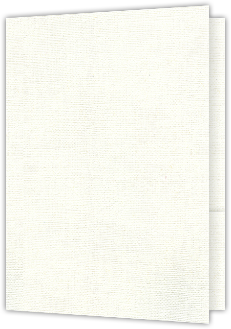 White Hopsack 90lb 9 x 12 Two Pocket Folders with 4 Inch Curved Pockets