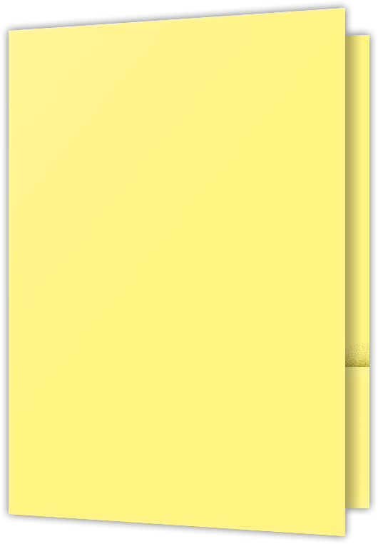 Canary Smooth 140lb 9 1/2 x 14 1/2 Two Pocket Legal Folders with 4 1/2 Inch Pockets