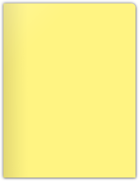 Canary Smooth 140lb 9 x 12 Two Pocket Round Corner Folders with 4 1/4 Inch Pocket