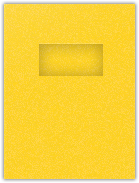 Lemon Drop Vellum 100lb 9 x 12 Two Pocket Folders with 4 Inch Pockets and 2 x 4 Window