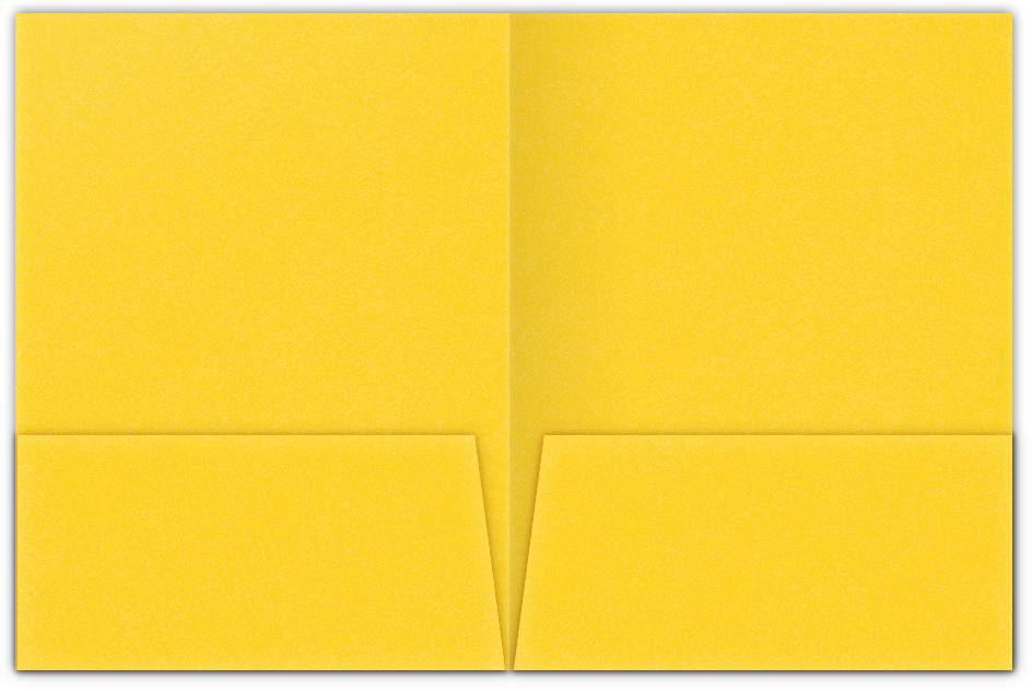 Lemon Drop Vellum 100lb 9 x 12 Two Pocket Folders with 4 Inch Pockets