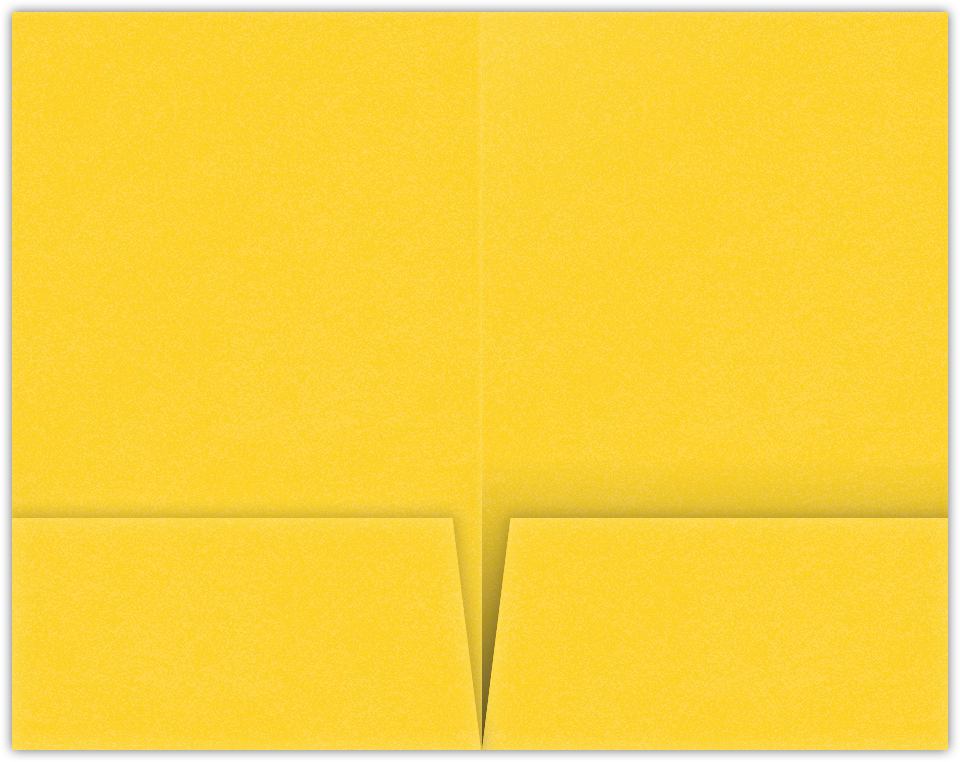 Lemon Drop Vellum 100lb 6 x 9 Two Pocket Half Size Folders with 3 Inch Pockets