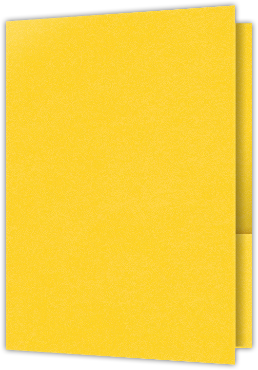 Lemon Drop Vellum 100lb 6 x 9 Two Pocket Half Size Folders with 3 Inch Pockets