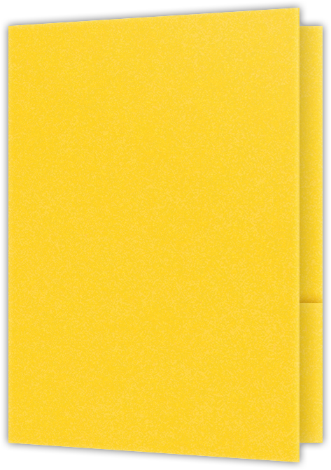 Lemon Drop Vellum 100lb 9 x 12 Two Pocket Folders with 4 Inch Curved Pockets