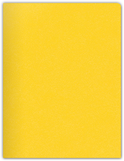 Lemon Drop Vellum 100lb 9 x 12 Two Pocket Round Corner Folders with 4 1/4 Inch Pocket