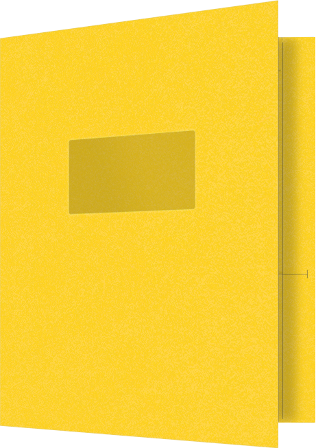 Lemon Drop Vellum 100lb 9 1/2 x 11 3/4 Two Pocket Folders with 4 1/2 Inch Pockets and 1 Inch Reinforced Top and Edges