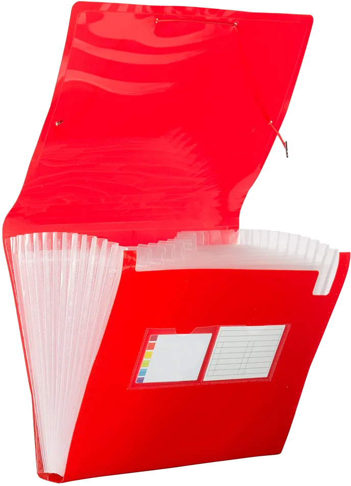 Red Letter Size 13 Pocket Expanding Files (9 x 13)