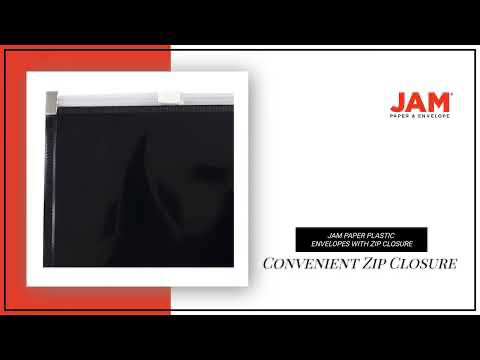 Black Letter Booklet Plastic Envelopes (9 3/4 x 13) with Zip Closure