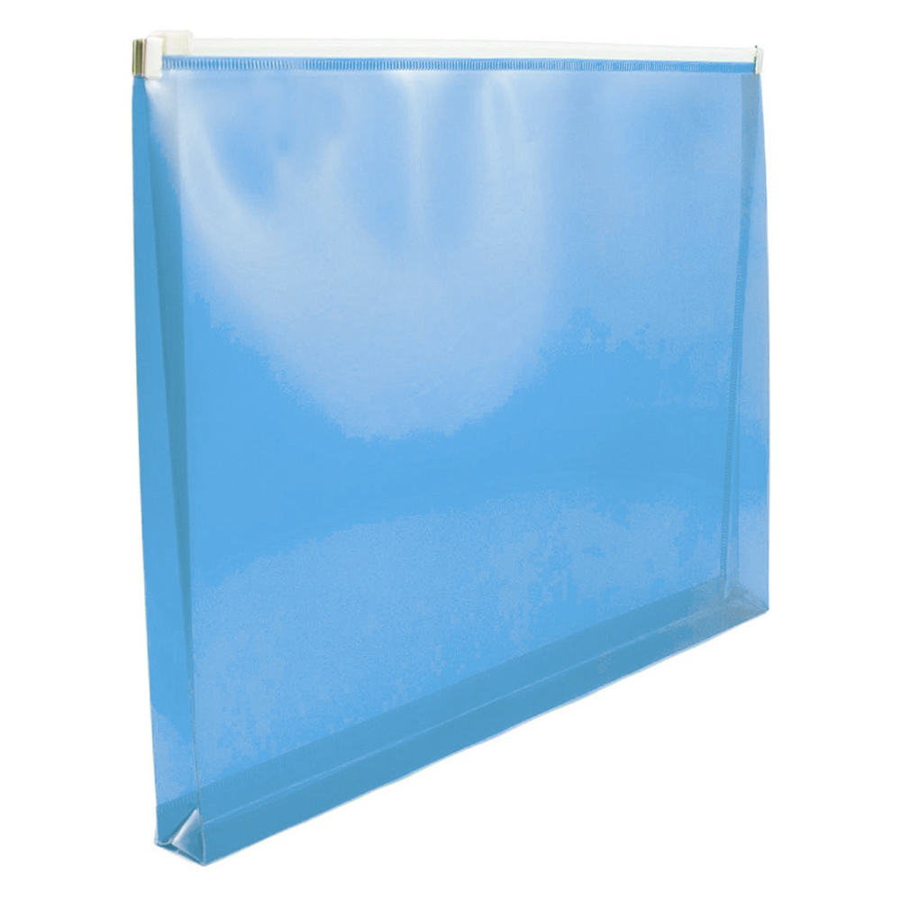 Blue Letter Booklet Plastic Envelopes (9 3/4 x 13) with Zip Closure