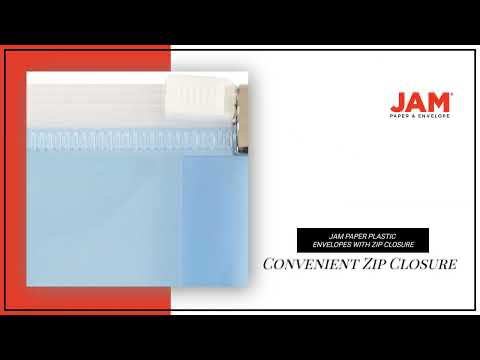 Blue Letter Booklet Plastic Envelopes (9 3/4 x 13) with Zip Closure