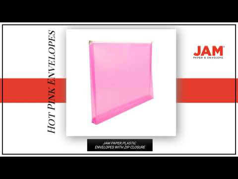 Hot Pink Letter Booklet Plastic Envelopes (9 3/4 x 13) with Zip Closure