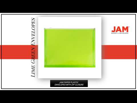 Lime Green Letter Booklet Plastic Envelopes (9 3/4 x 13) with Zip Closure