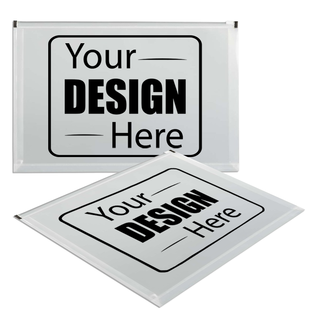 White Letter Booklet Plastic Envelopes (9 3/4 x 13) with Zip Closure