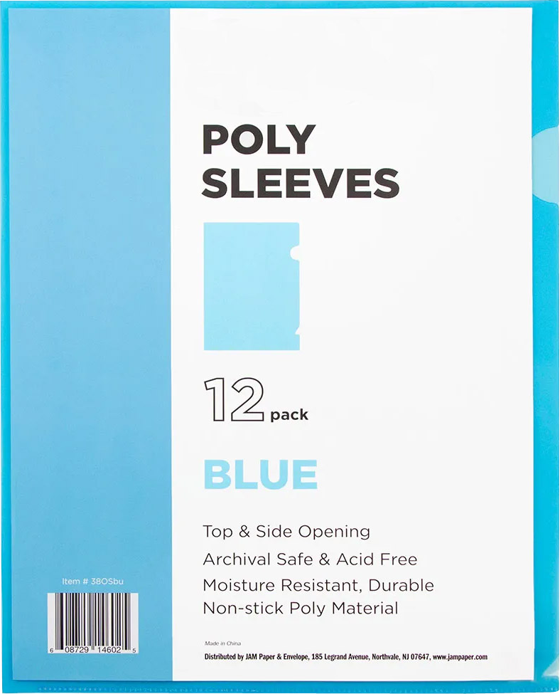 Blue Plastic Sleeves