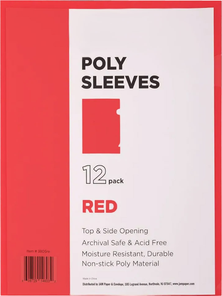 Red Plastic Sleeves