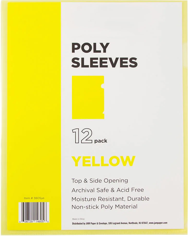 Yellow Plastic Sleeves