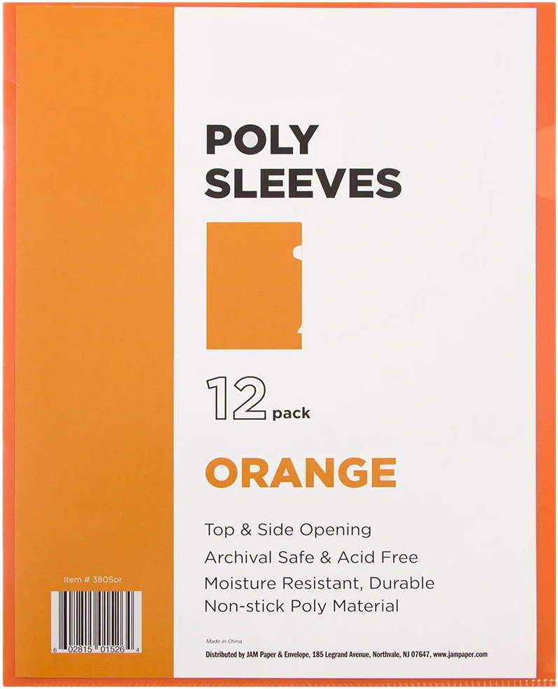 Orange Plastic Sleeves