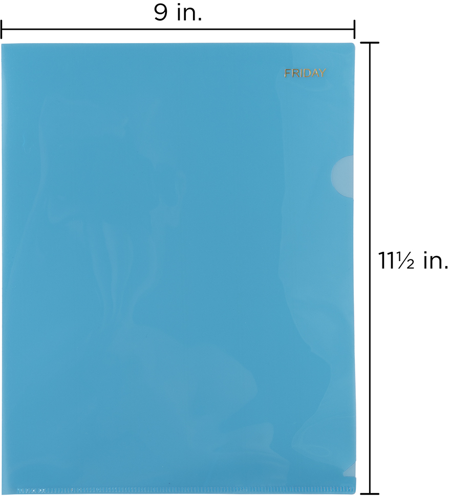 Assorted Days of the Week Plastic Sleeves - 5 Pack