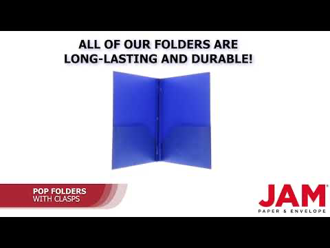 Blue 9 x 12 Plastic Pop Folders with Clasp