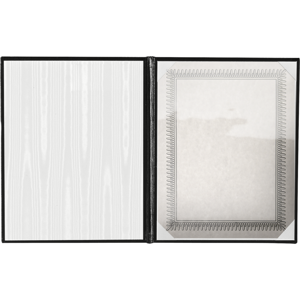 Black 11 1/2 x 14 1/2 Landscape Padded Diploma Covers (Holds 11 x 14 Document)