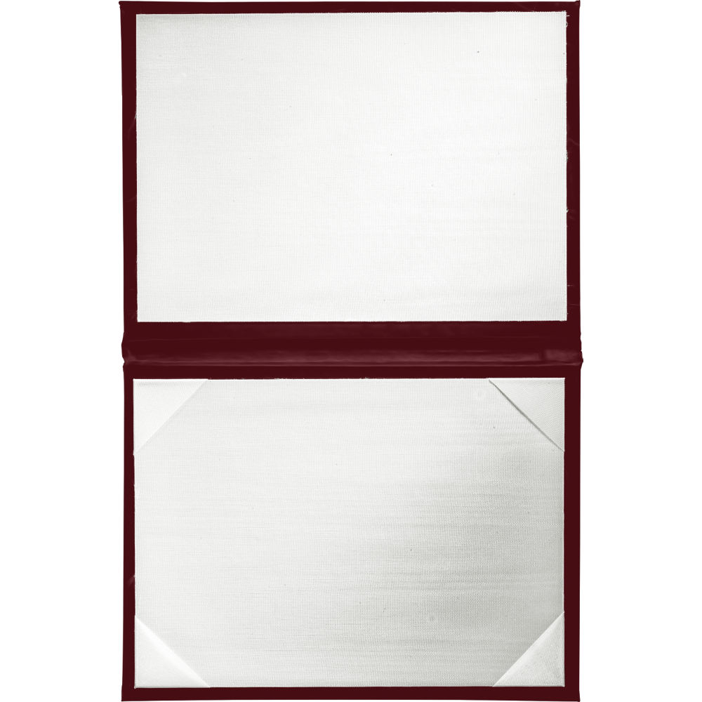 Maroon 11 1/2 x 14 1/2 Landscape Padded Diploma Covers (Holds 11 x 14 Document)