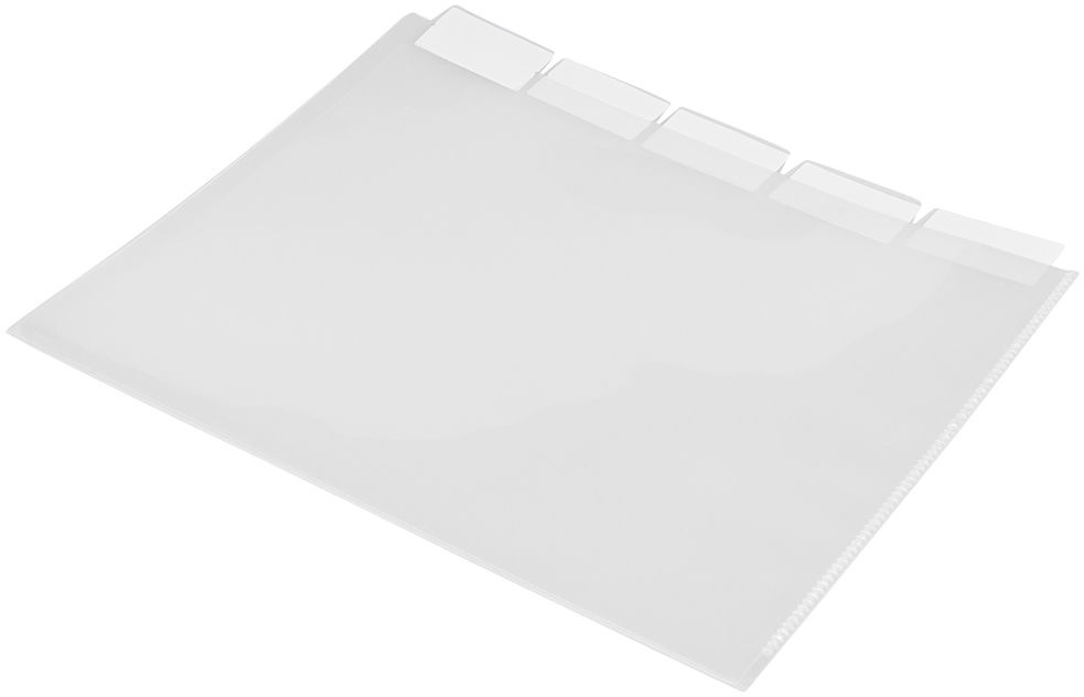 Clear 5 Tab 9 x 11 3/4 Plastic Sleeves