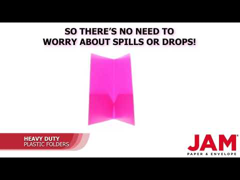 Fuchsia 9 x 12 Plastic Heavy Duty Folders