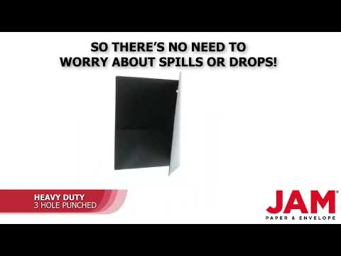 Black 9 x 12 Plastic 3 Hole Punched Duty Folders