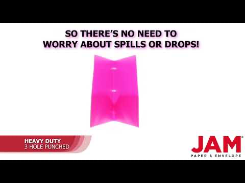 Fuchsia 9 x 12 Plastic 3 Hole Punched Duty Folders