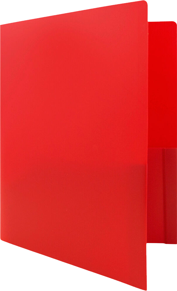 Red 9 x 12 Plastic Heavy Duty Folders