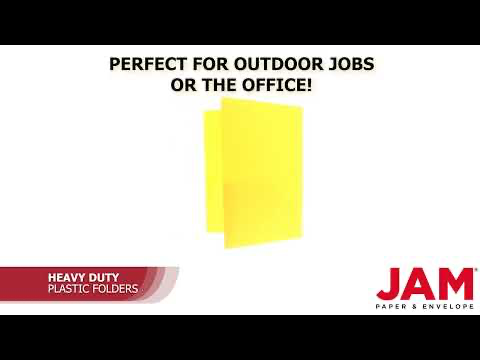 Yellow 9 x 12 Plastic Heavy Duty Folders