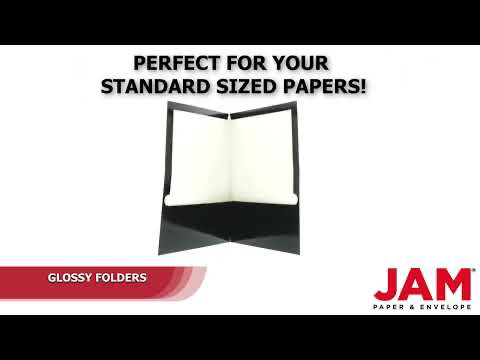Glossy Black 9 x 12 Standard Folders