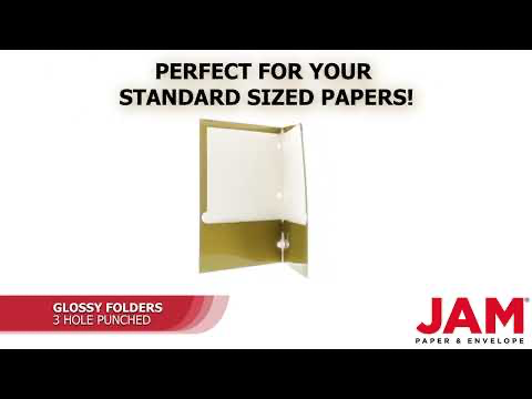 Glossy Gold 9 x 12 3 Hole Punch Folders