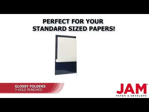 Glossy Navy Blue 9 x 12 3 Hole Punch Folders