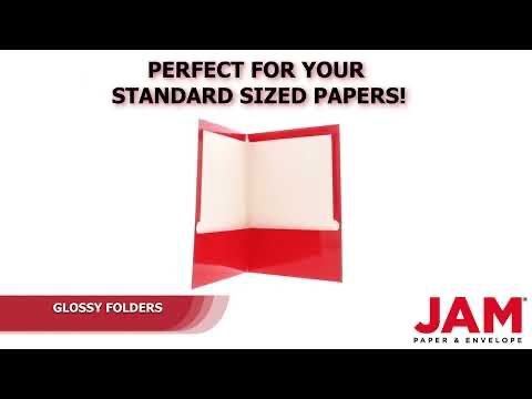 Glossy Red 9 x 12 Standard Folders