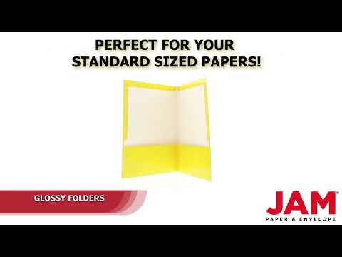 Glossy Yellow 9 x 12 Standard Folders