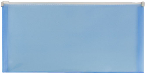 Blue #10 Business Plastic Envelopes with Zip Closure