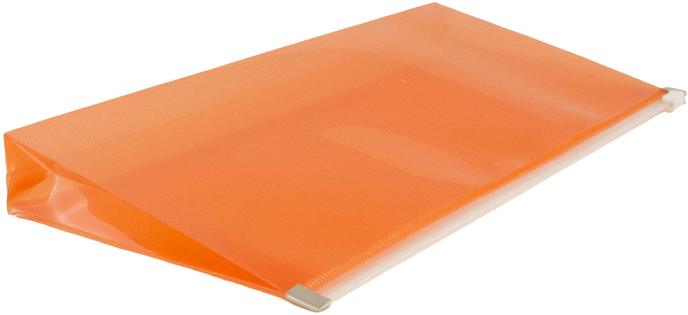 Bright Orange #10 Business Plastic Envelopes with Zip Closure