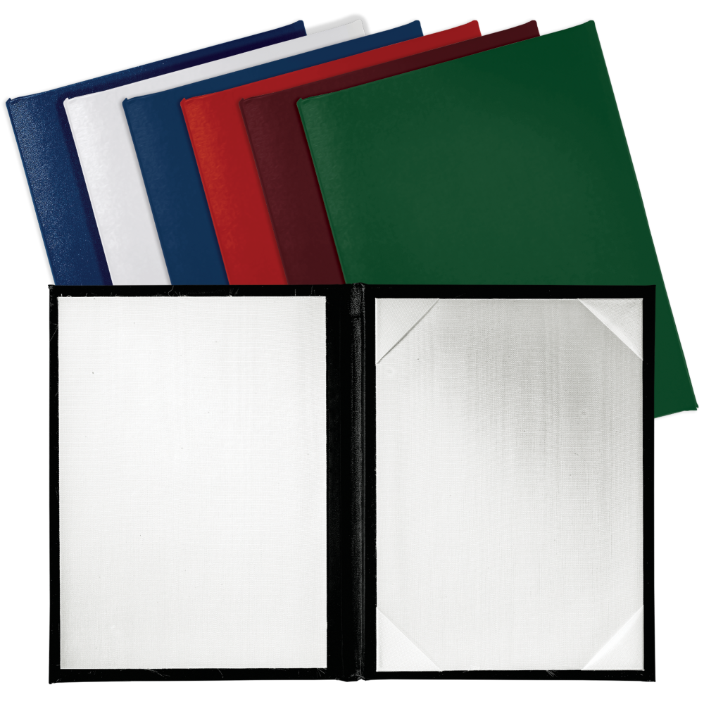 11 1/2 x 14 1/2 Landscape Padded Diploma Covers (Holds 11 x 14 Document) - Green