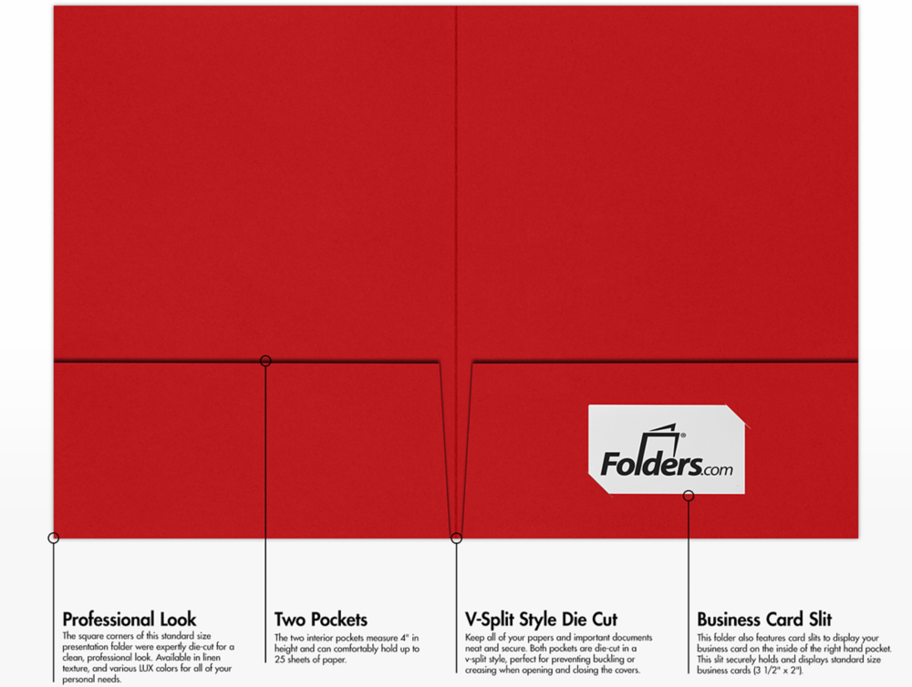 Ruby Red 9 x 12 Matte Folders