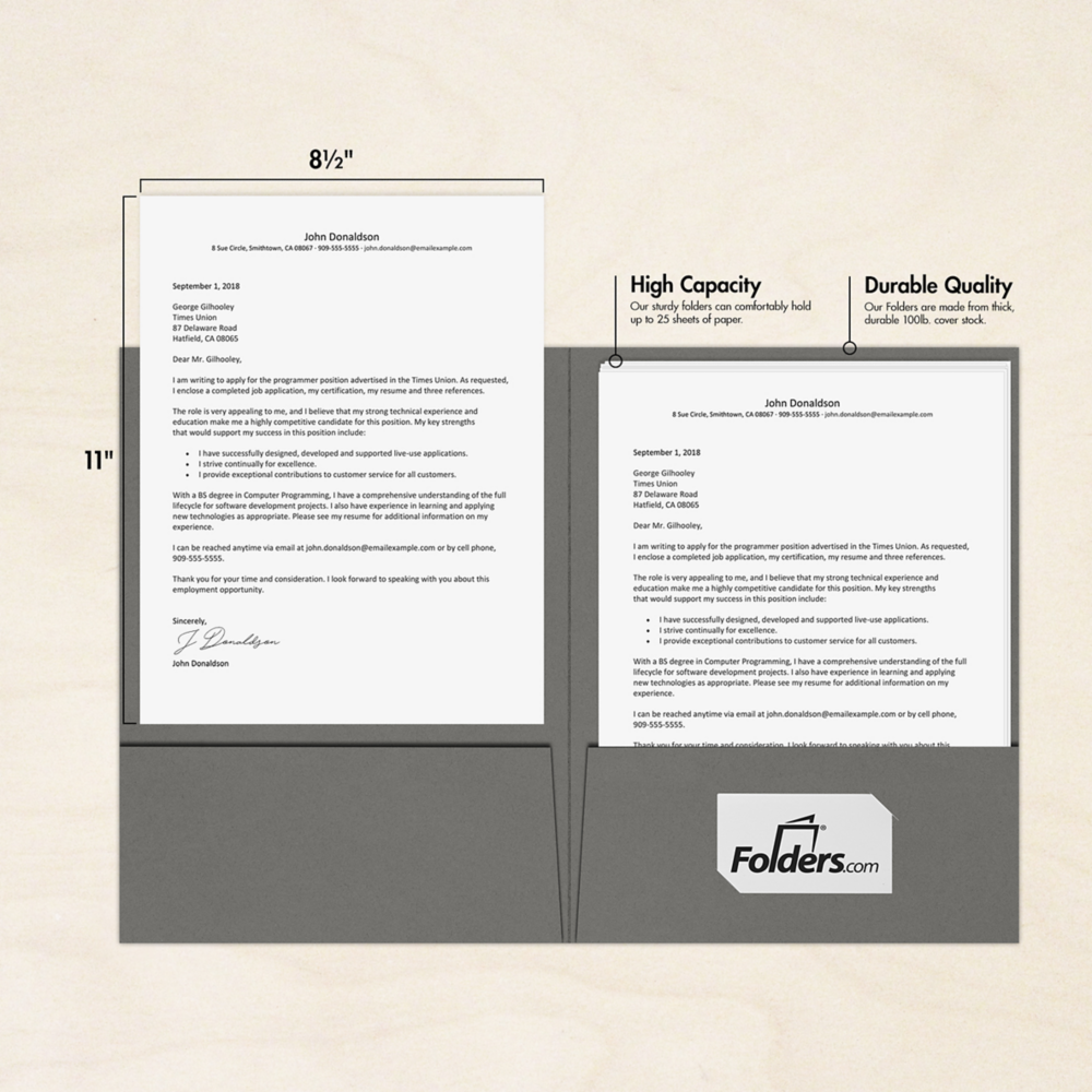 Dark Smoke Gray 9 x 12 Folders