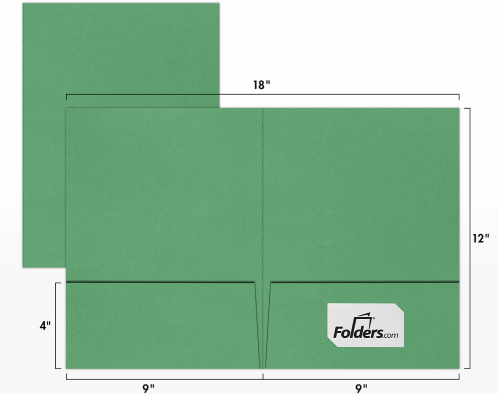 Holiday Green 9 x 12 Matte Folders