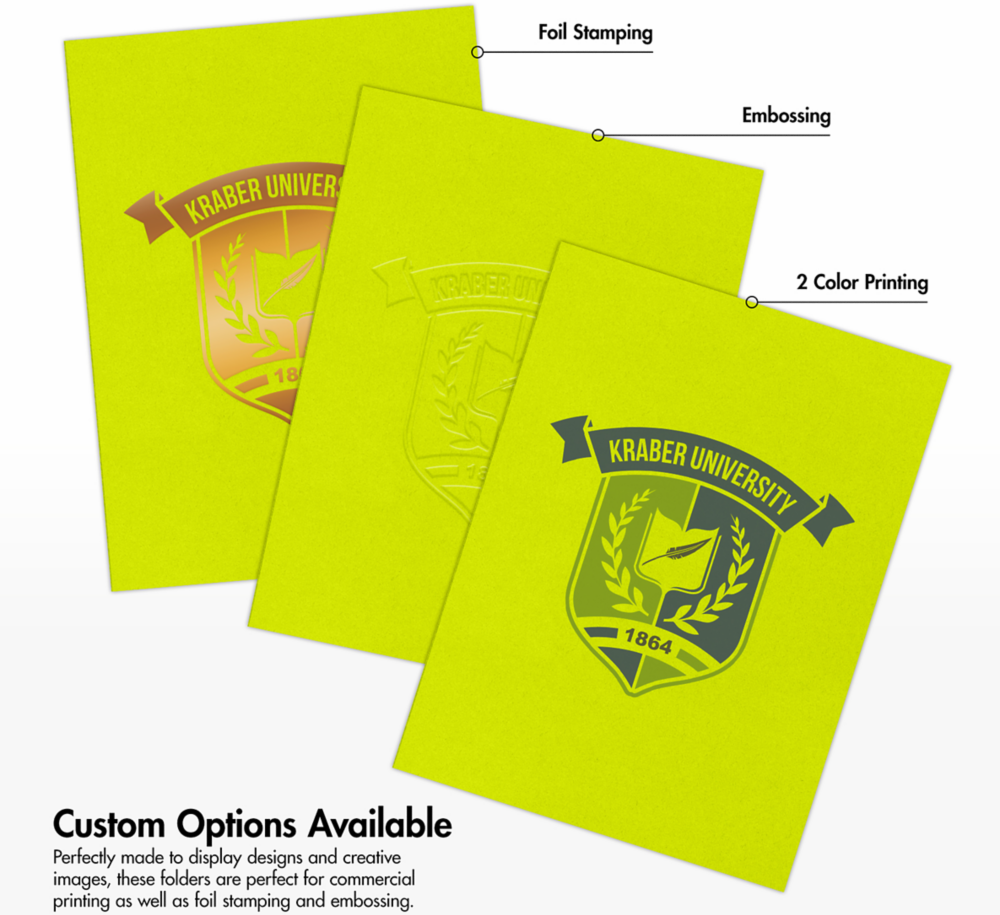 Wasabi Lime Green 9 x 12 Matte Folders