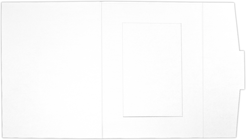 White Linen 100lb 4 x 6 Fold-Over Easel Photo Holders